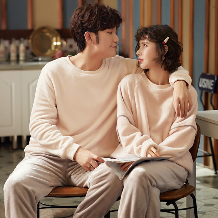 楽天市場 男女セットの価格 もこもこ パジャマ ルームウェア パジャマ レディース 冬 長袖 着る毛布 もこもこカップル ペアルック 部屋着 寝巻き ナイトウェア 部屋着 Flame Fashion楽天市場店