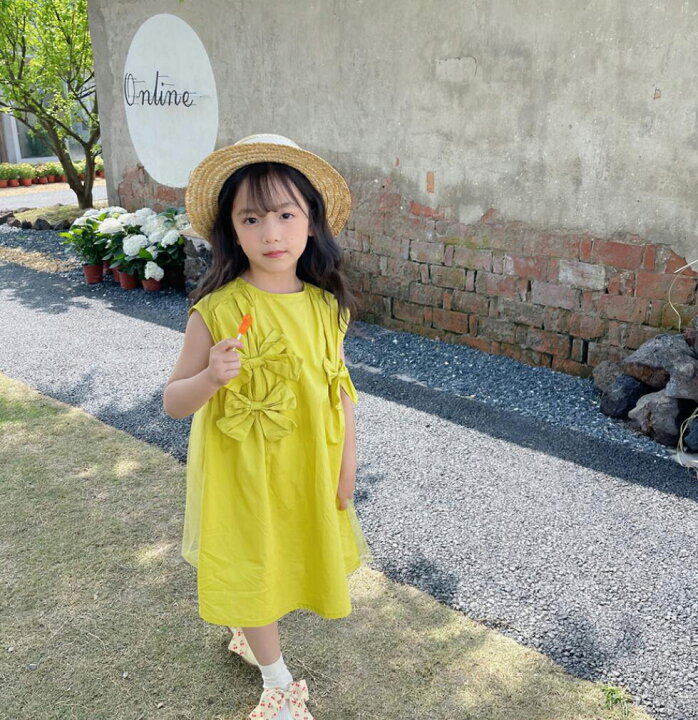 楽天市場 送料無料 ワンピース子供服 入園式 子供服夏半袖 女の子 ワンピース 入学式 フォーマル お受験 ワンピース キッズ ワンピース 子ども ドレス Aライン 卒園式 七五三 冠婚葬祭 卒業式 発表会 面接黄色 ブラック 90 100 110 1 130 140cm Flame Fashion楽天市場店