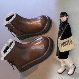 キッズ マーティンブーツ 女の子 かわいい リボン デザイン 秋冬 ショートブーツ 履きやすい 柔らかい ソール 歩きやすい ローヒール 防滑 快適 フィット 滑り止め サイドジッパー 軽量 お出かけ 通学 おしゃれ ガールズ ブーツ 子供用 カジュアル キッズシューズ 新作