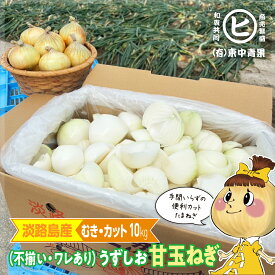 30%オフ！1日20箱まで！　淡路島産うずしお新玉ねぎ【うずしお新玉ねぎ むき/カット 10kg】むき・カット（不揃い・ワレあり）10kg　東中青果 うずしおファーム　絶品ブランド玉ねぎ ひょうご安心ブランド認証玉ねぎ　JGAP農場栽培玉ねぎ