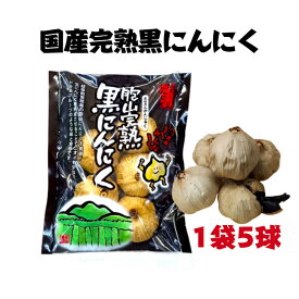 国産【岐阜県恵那産】胞山（えなさん）完熟黒にんにく5球 1袋 恵那黒にんにく 黒にんにく岐阜県 岐阜県黒にんにく えな黒にんにく 恵那山 ひがしの 甘い 柔らかい 美容 健康 自然 フルーティー 生産者 黒にんにく くろにんにく クロニンニク 完熟 贈答
