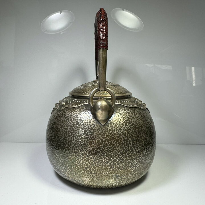 楽天市場】純銀細工 手作り 名越昌晴 秀逸作 鳳凰口彫宝珠形 煎茶道具 