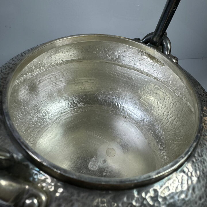 楽天市場】純銀細工 一東斎造 手作り 木摘蓋 古美術品銀瓶 湯沸 貴石 