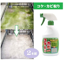 2本組 コケカビ 取り (屋外用) コケカビ剤 外壁 ベランダ 門柱 玄関 墓石 カビ 黒ずみ 420ml 外壁 ベランダ 門柱 玄関 タイル レンガ 踏み石 墓石