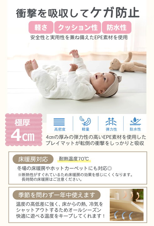 楽天市場】【在庫限り】 プレイマット ベビー 折りたたみ 赤ちゃん 