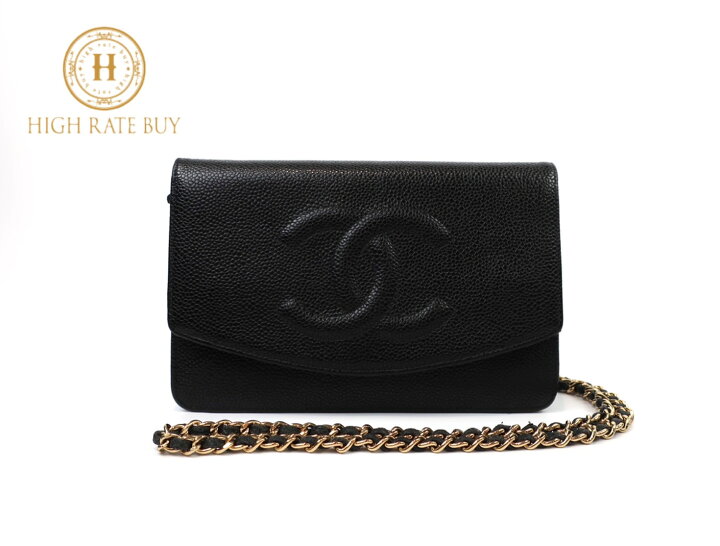 楽天市場】CHANEL シャネル チェーン ウォレット ココマーク キャビア  