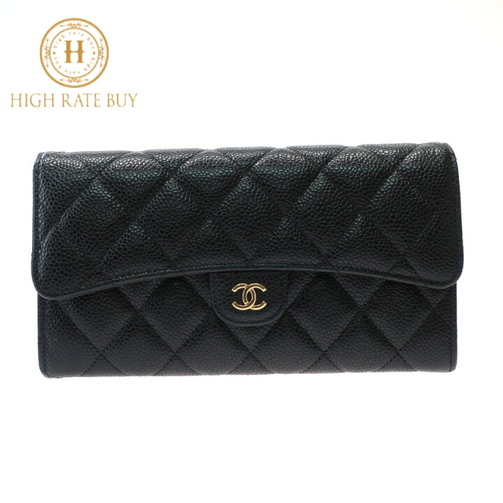 楽天市場】【極美品】CHANEL シャネル マトラッセ 二つ折り 長財布 