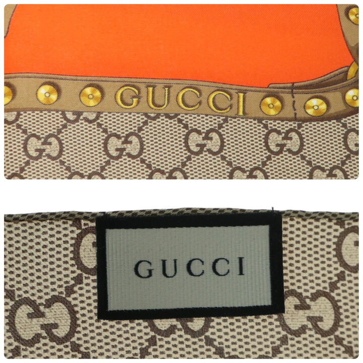 楽天市場】【未使用品】 GUCCI グッチ GG柄 フラワースクエア スカーフ  