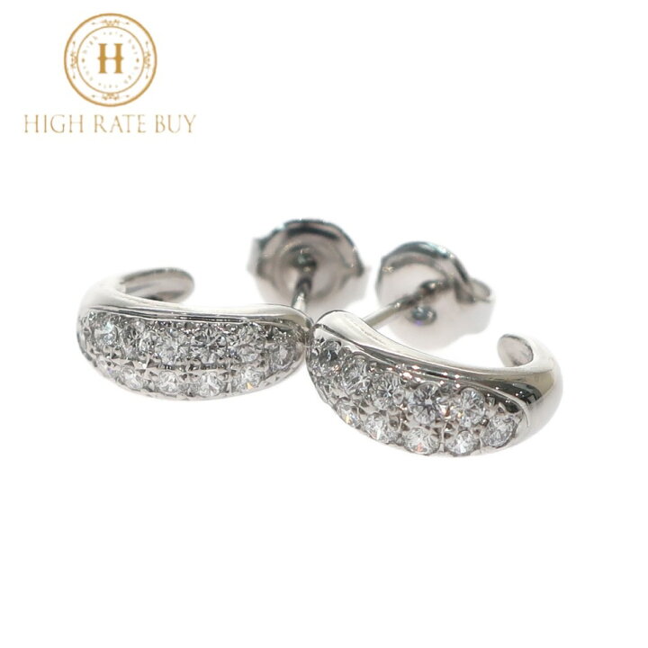 楽天市場】【未使用品】MIKIMOTO ミキモト フープ ダイヤモンド ピアス 