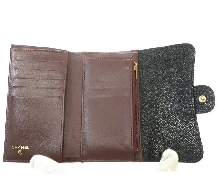 楽天市場】【新品同様】CHANEL シャネル マトラッセ 三つ折り 長財布 