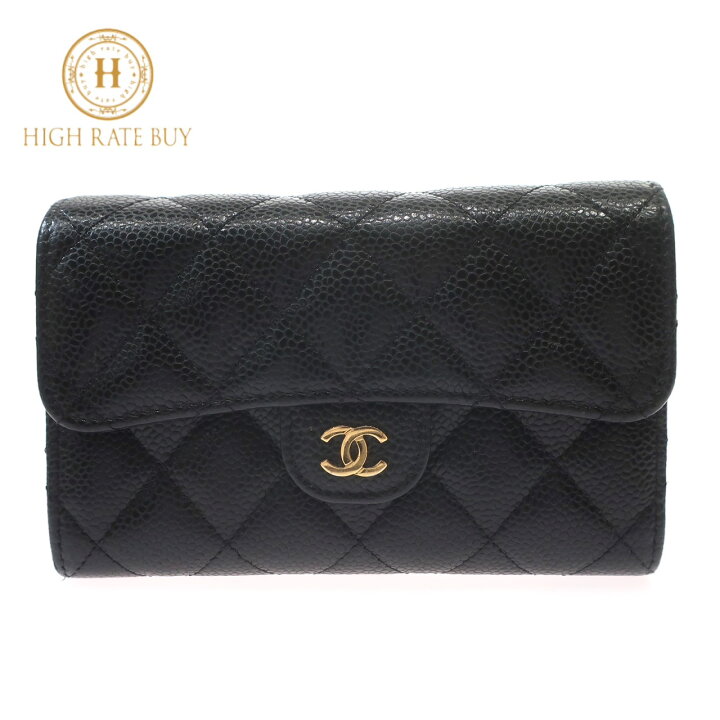 楽天市場】【新品同様】CHANEL シャネル マトラッセ 三つ折り 長財布 