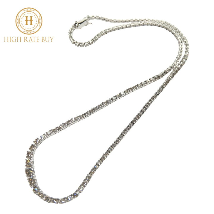 楽天市場】【未使用品】テニスネックレス Pt850 プラチナ ダイヤモンド 