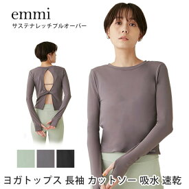 【4月間優良ショップ】エミ ヨガウェア emmi サステナレッチ プルオーバー 23FW ヨガ ヨガトップス サスティナブル Tシャツ 長袖 速乾 ストレッチ フィットネス ホットヨガ ブランド 人気 おしゃれ おすすめ 高級 女性用 レディース 14WCT234208「SK」