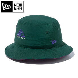 ●NEWERA ニューエラ バケット01 Mountain Initial Logo グリーン/パープル 13516198 【ハット 帽子 バケハ アウトドア キャップ ニューエラアウトドア】【メール便・代引不可】