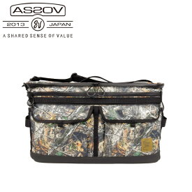 ●AS2OV アッソブ CAMO POLYCA CONTAINER BOX (L) ナイロンポリカーボネートコンテナボックスL 152034CAMO-98 【収納 バスケット アウトドア 防水】