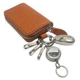 キーケース 栃木レザー メンズ レディース【日本製】栃木レザー仕様 国産 スマートキーが入るキーケース リールキー付★プレゼント 贈り物