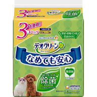 デオクリーン ノンアルコール除菌ウェットティッシュ つめかえ用 60枚×3コパック〔26031111pc〕