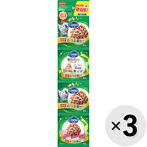【セット販売】コンボ キャット 連パック 海の味わいメニュー かつお節添え 160g(40g×4連)×3コ