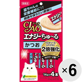 【セット販売】チャオ エナジーちゅ～る かつお （14g×4本）×6コ[ちゅーる]〔24030917co〕