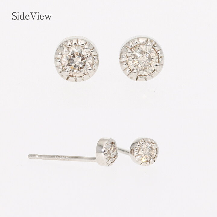 楽天市場】Pt900/K18YG/PG【0.1ct】一粒 ダイヤモンド スタッド ピアス 