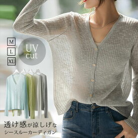 サマー ニット 透かし カーディガン レディース 長袖 シースルー ニットカーディガン Vネック ショート丈 トップス メッシュ 生地 ボレロ 肌見せ ライトアウター 体型カバー ゆったり 薄手 肌着 肩掛け 羽織り 冷房対策 透け感 上品 大人 可愛い オフィス 普段着 セクシー 夏