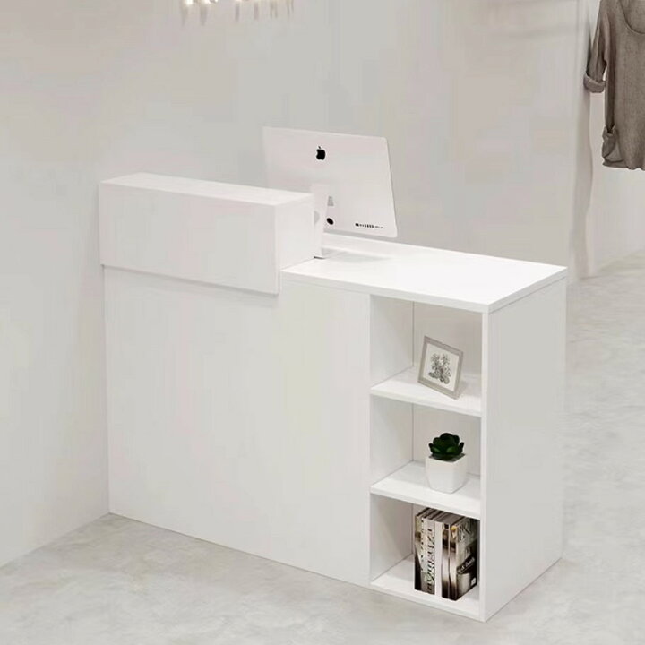 楽天市場】レジカウンター カウンター おしゃれ ホワイト 収納たっぷり  