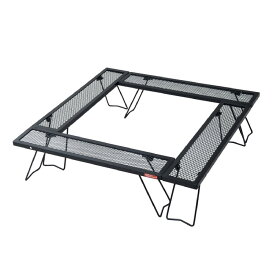 TENTFACTORY テントファクトリー コネクションテーブル4セット TF-WLSW-C4 BK / コネクションテーブル4セット スチールワークス アウトドアテーブル パンチング加工 軽量 連結式 囲炉裏 ロースタイル バーベキューコンロ 焚き火台 tf-wlsw-c4