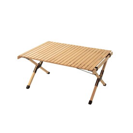 TENTFACTORY テントファクトリー ZEL ロールトップテーブル 90W TF-ZEL-RT90W / ロールテーブル アウトドアテーブル ローテーブル ウッド 天然木 ロールトップ 折畳み 軽量 コンパクト 簡単組立 キャンプ オートキャンプ バーベキュー コンパクト 花見