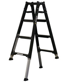 アルインコ(ALINCO) 伸縮脚付 はしご兼用脚立 ブラック PRW120BK