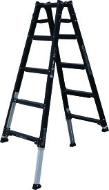 アルインコ(ALINCO) 伸縮脚付 はしご兼用脚立 ブラック PRW150BK