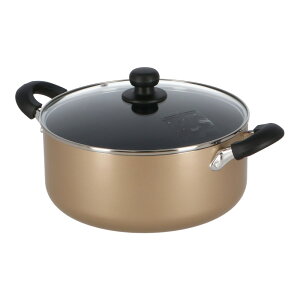 コーナンオリジナル LIFELEX こびりつきにくい大型鍋 26cm/IH対応/ふっ素加工 お手入れ簡単 料理 調理 ガラスふた ライフレックス コーナン