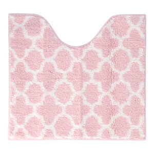★エントリーP10★10/24-27限定! コーナンオリジナル LIFELEX トイレマット柄ピンク ST21-5967/ふわふわ 滑り止め ウォッシャブル 洗える 55×60(cm) ライフレックス コーナン