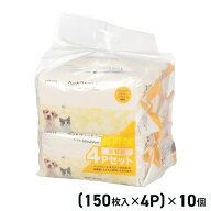 コーナンオリジナル LIFELEX ライフレックス ペットウェットシート 詰替用 150枚入4個パック×4個セット …