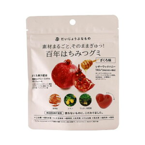 【創健社】百年はちみつグミ ざくろ味 49g / グミ おやつ ざくろ ザクロ 食品添加物不使用 百年はちみつ レザーウッドハニー