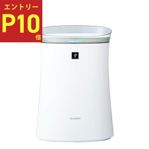 ★エントリーP10★10/24-27限定! シャープ SHARP 空気清浄機 FU-S50W / ホワイト プラズマクラスター7000搭載 幅 383×奥行209×高さ540mm 花粉 ホコリ スポード循環 fus50 薄型 fus-50w pm2.5