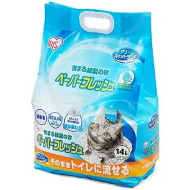 【まとめ買い】 アイリスオーヤマ ペーパーフレッシュ スタンドパック 14L×4個セット 猫砂 ケース販売