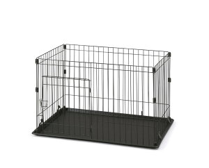 アイリスオーヤマ システムサークルトレー付き P-STN-550 / システムサークルトレー付き サークル ケージ カゴ システムサークル 犬しすてむさーくるとれーつき マットブラウン P-STN-550 496757647