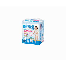 アイリスオーヤマ あんしん Genki!ふわもちタッチ Big大 24枚 GBP-BIGD24 / Genki!パンツ GBP オムツ ふわもちタッチ 肌に優しい Wギャザー 横モレ 最長12h さらさら おむつ 紙おむつ gbp-bigd24 アイリス まとめ買い
