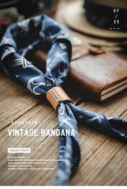 スカーフ メンズ レディース スカーフリング付き バンダナ 総柄 綿 コットン 多機能 ブレスレット 飾り アクセサリー 男女兼用 ユニセックス ビンテージ アメカジ ストリート レトロ 小物