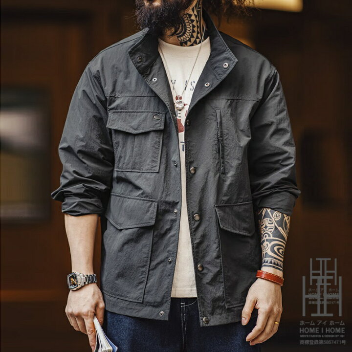 楽天市場】ナイロンジャケット メンズ ミリタリージャケット 大きい  