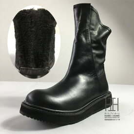 スノーブーツ ブーツ メンズ ブラック アウトドア ハイカット 大きいサイズ 防寒 裏起毛 革 ワークブーツ 裏ボア バイク 靴 冬靴