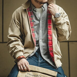 G9 �n�����g���W���P�b�g �����Y Harrington Jacket �X�E�B���O�g�b�v �t���[�U�[�^�[�^�� �`�F�b�N�����n �X�C���O�g�b�v �V���[�g�� ������� ���n�^�[�^��