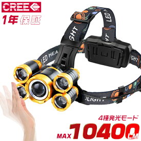 ヘッドライト 充電式 釣り ライト 懐中電灯 led CREEチップx5 ボディーセンサー機能 4種発光モード 防災 送料無料 1年保証 HIKARI