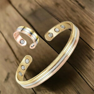 電磁波対策 指輪 リング 純銅製ジュエリー 純銅磁気ブレスレット エネルギーマグネット付き 磁気ブレスレット ストレス解消 減量 痩身 調節可能 健康エネルギー 高磁石 瞑想 ヨガ 銅 ブレス