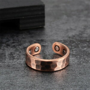 純銅製ジュエリー 純銅磁気リング 指輪 エネルギーマグネット付き 磁気ブレスレット バングル 健康 効果 アクセサリー ストレス解消 減量 痩身 調節可能 健康エネルギー 高磁石 瞑想 ヨガ