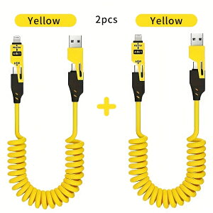 2{Zbg 4-in-1 ԗpXvO[hNCbN`[WP[u ^CvC/USB C^CvCUSBXvOP[u PDP[u ő65W iPhoneV[Yi[dp TXbvgbvAndr