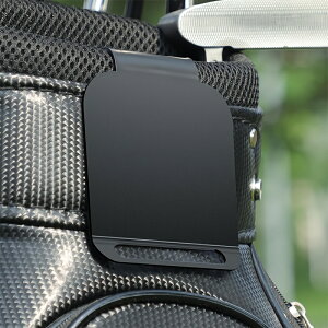 ブラックマグネットゴルフバッグランディングパッド ? ゴルフバッグへの迅速かつ簡単なアクセス、磁気タオル&レンジファインダー用クリップ付き、あらゆる機会に最適なゴルフギフト、