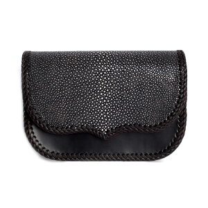 【メーカー保証】 ウエストポーチ / ウエストバッグ エイ革ブラック サドルレザーベース BUDDY