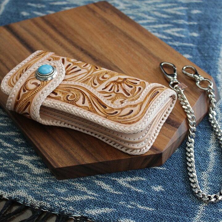 楽天市場】【メーカー保証】バイカーズウォレット 長財布 カービング  