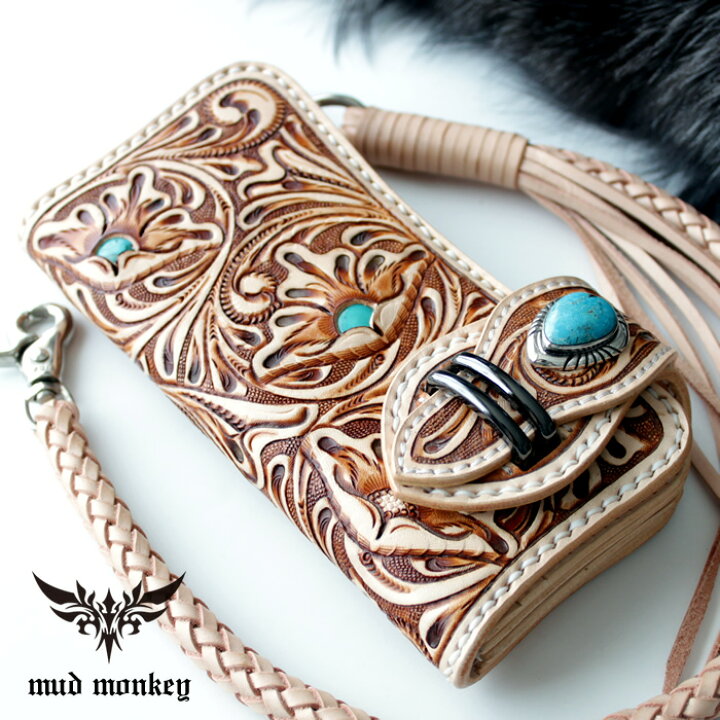 楽天市場】カービング ウォレット バイカーズウォレット 長財布 メンズ  